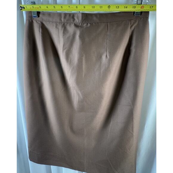 Classic Handmade Pencil Skirt, Charcoal Brown, Sz: 10, 64-63 - Picture 7 of 16
